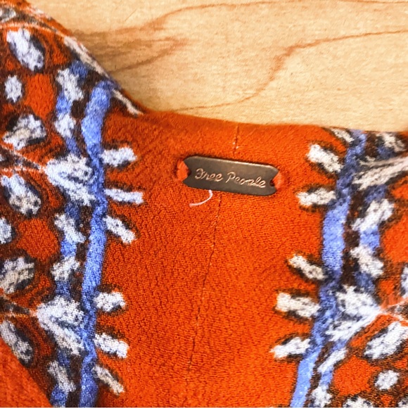 Free People Orange & Flowers Tie Crop Cardigan - Picture 2 of 9